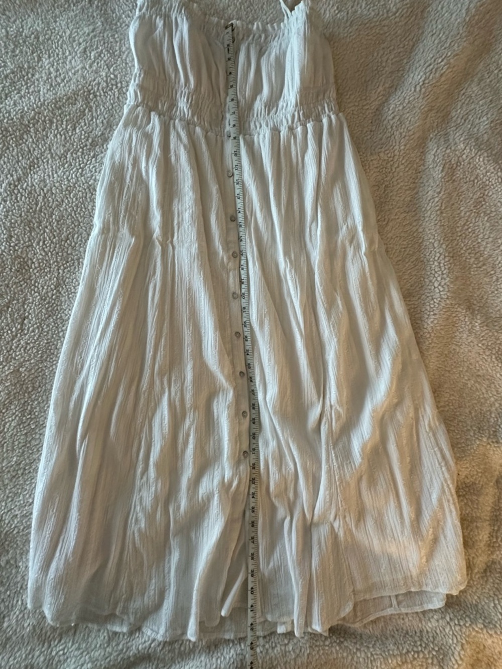AE Ruched Button Up Midi Dress - Picture 4 of 7